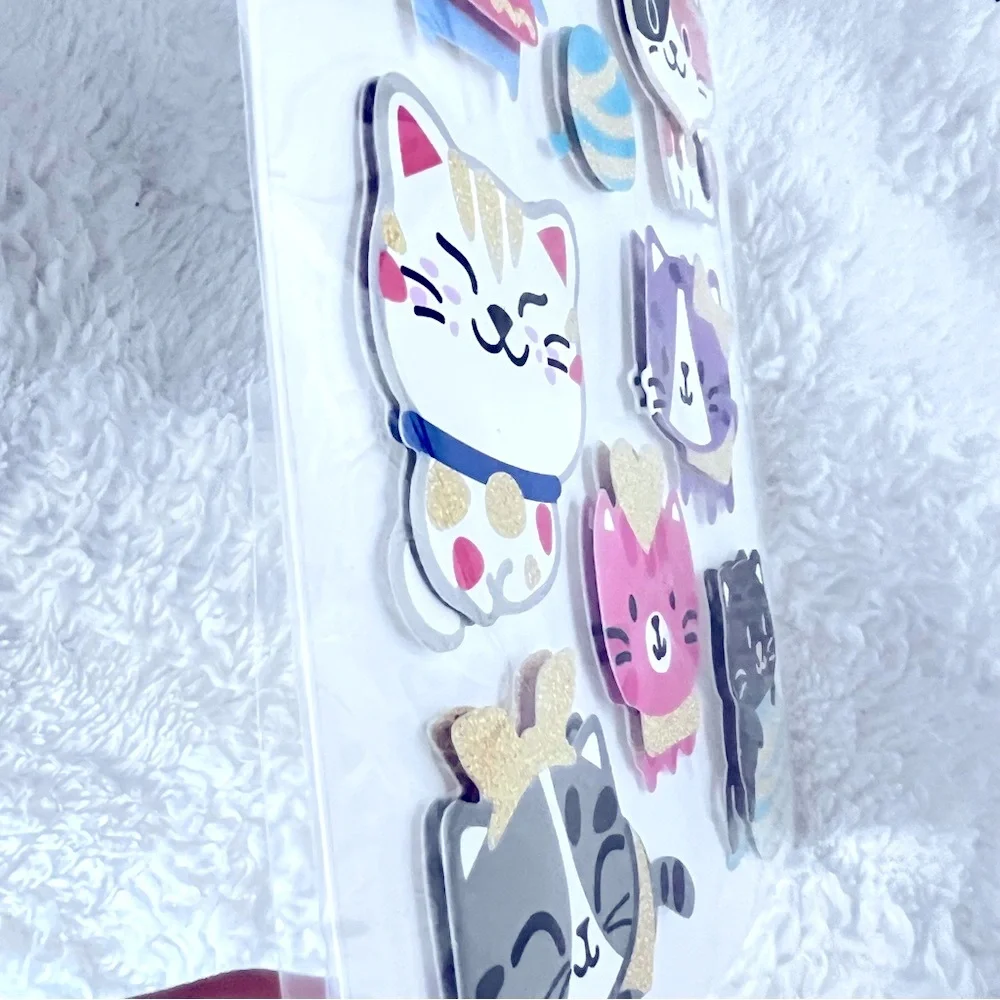Cat raised stickers